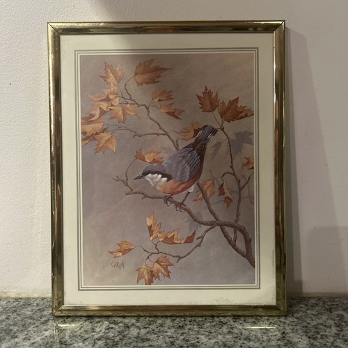 Vintage gold framed - gold, print