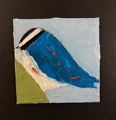 Nuthatch bird painting - nuthatch,