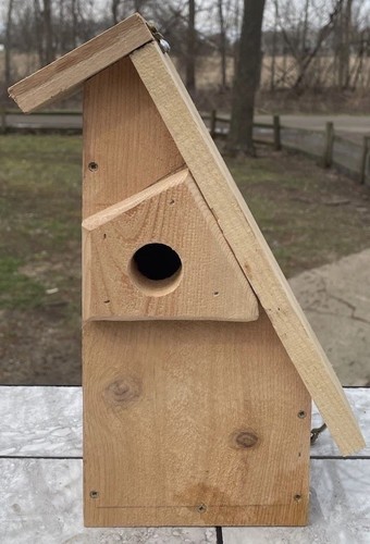 Cedar saltbox style bird - bird, house