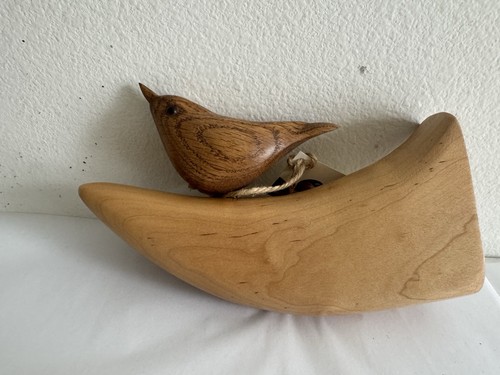 Hand carved signed wooden red - hand,
